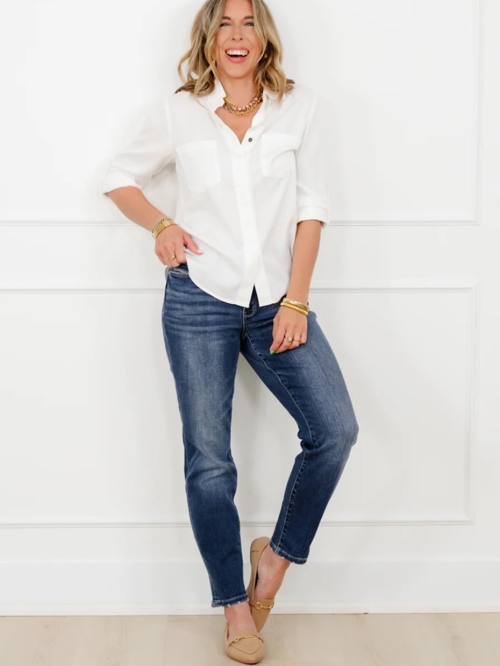 Judy Blue Boyfriend Mid-Rise Dark Wash